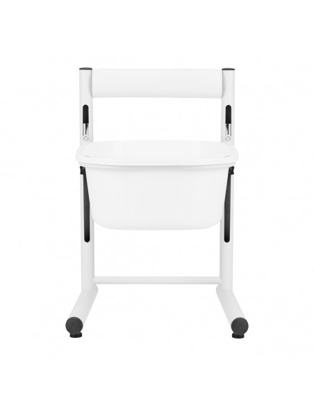 Height-adjustable pedicure tray, white