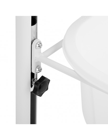 Height-adjustable pedicure tray, white