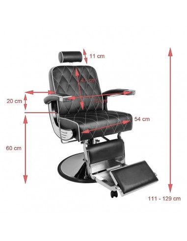 Gabbiano Black Imperial Barber Chair