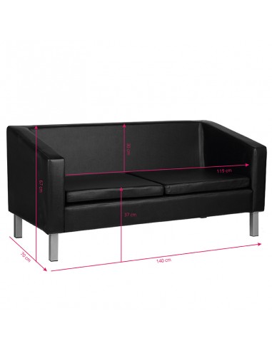Gabbiano sofa for waiting room bm18003 black