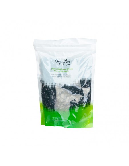 Depilflax 100 flexible depilatory wax with a low melting point pearl negra black 1000g