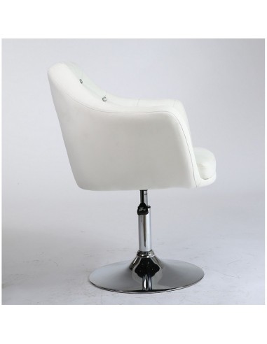White. Beautiful salon chair. Unique chair for beauty salon, hairdresser and nail salon. Bella Furniture Chair White BFHC830