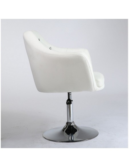 White. Beautiful salon chair. Unique chair for beauty salon, hairdresser and nail salon. Bella Furniture Chair White BFHC830