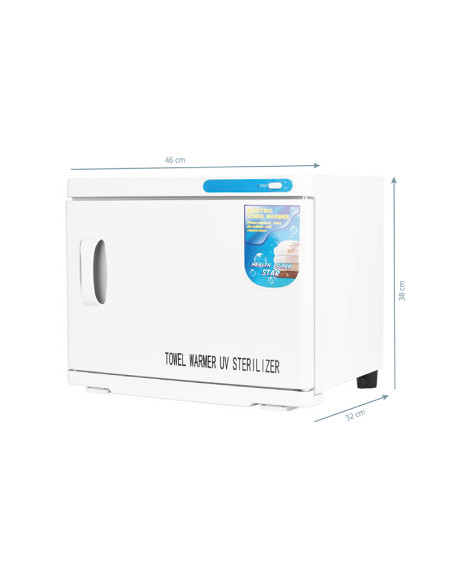 Towel warmer with uv-c 23l sterilizer white