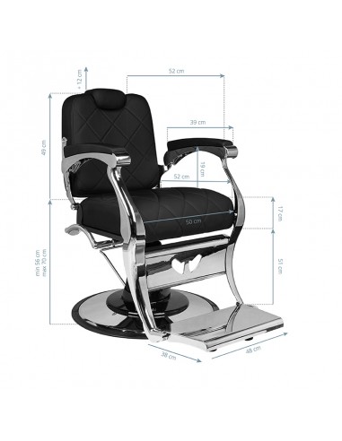 Gabbiano Barber Chair Dario black