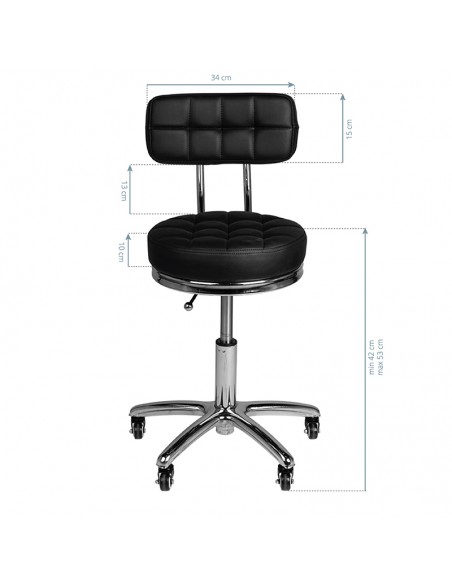 Cosmetic stool am-877 black