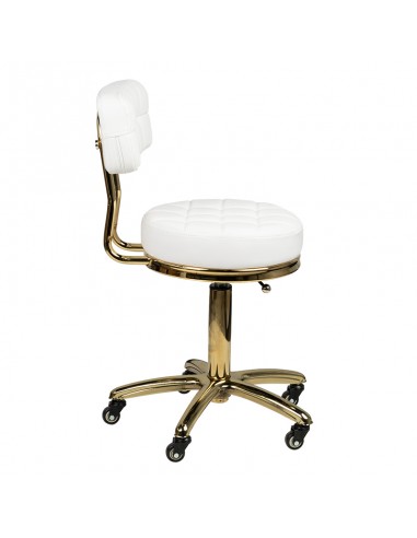 Cosmetic stool gold am-961 white