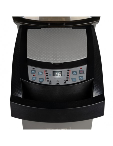 Silver standing hairdressing sauna with active ozone