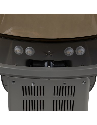 Silver standing hairdressing sauna with active ozone