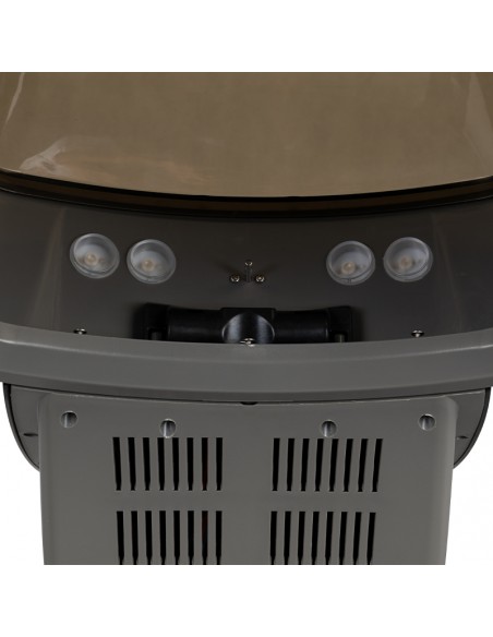 Silver standing hairdressing sauna with active ozone