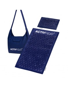 Activfizjo premium natural navy blue acupressure mat with a pillow