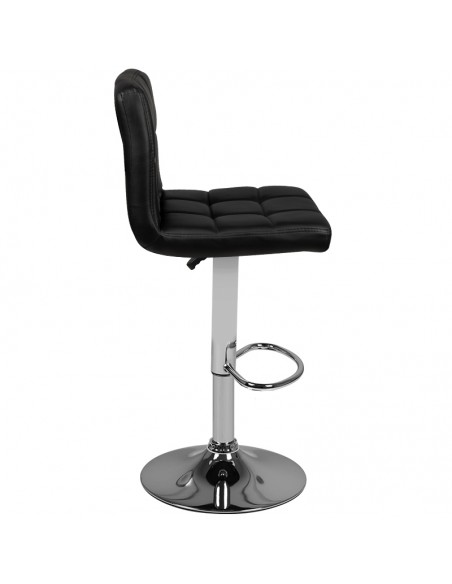 Bar stool m06 quilted adjustable black