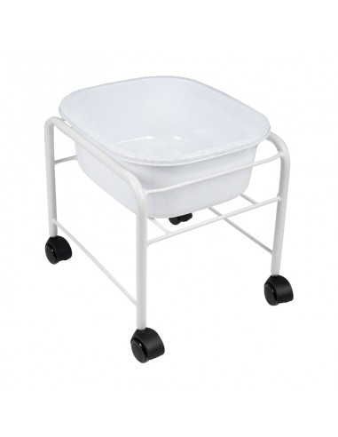 Simple pedicure tray with white wheels