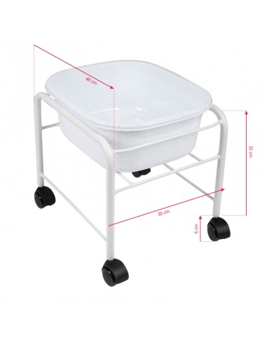 Simple pedicure tray with white wheels
