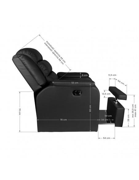 Spa chair for pedicure hilton black