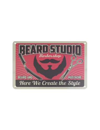 Decorative plaque barber b003