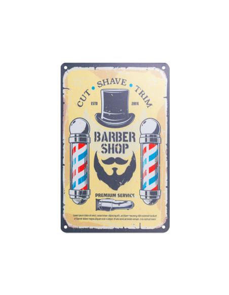 Decorative plaque barber b018