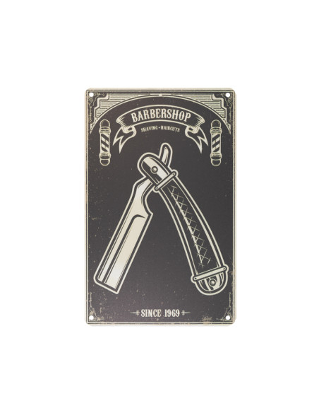 Decorative plaque barber b048