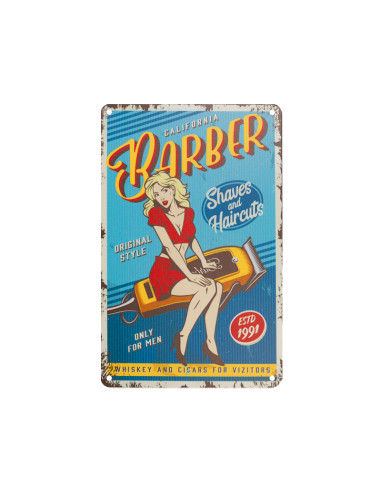 Decorative plaque barber b077