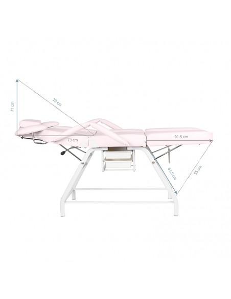Ivette eyelash treatment chair pink