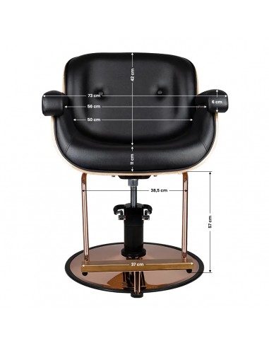 Gabbiano black venice barber chair