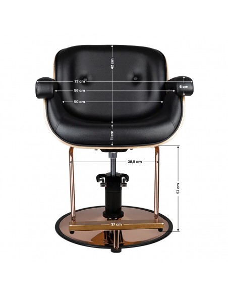 Gabbiano black venice barber chair
