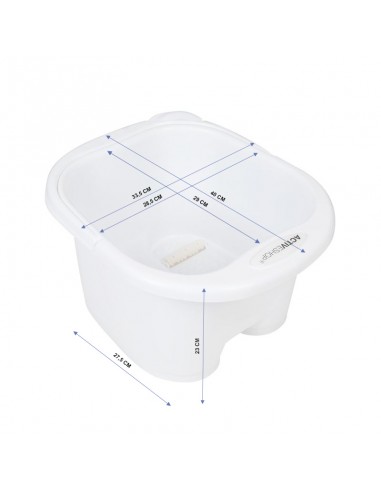 Pedicure bowl with rollers white lich