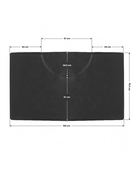 Barber mat under the rectangle armchair