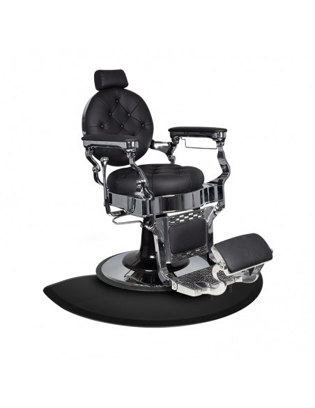 Hairdressing mat under a semicircular armchair