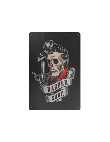 Decorative plaque barber b019