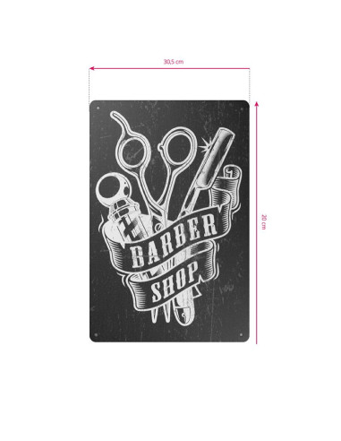 Decorative plaque barber b032
