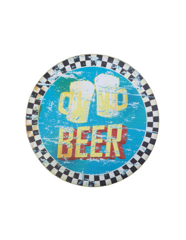 Decorative round beer plaque