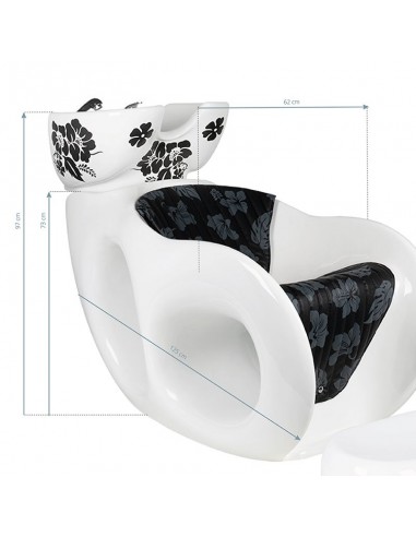 Gabbiano white mallow hairdressing wash unit