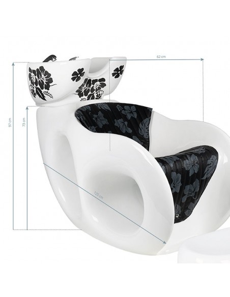 Gabbiano white mallow hairdressing wash unit