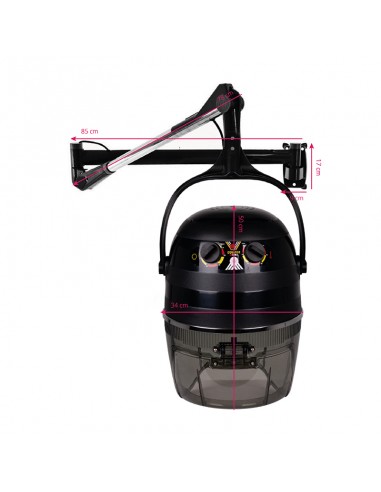 GABBIANO HANGING DRYER 1600A ONE SPEED BLACK