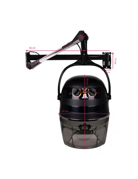 GABBIANO HANGING DRYER 1600A ONE SPEED BLACK