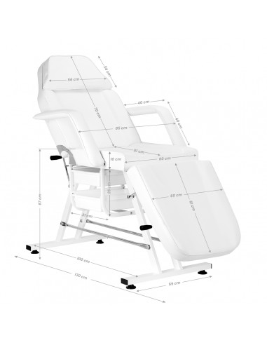 SILLON COSMETIC CHAIR WITH CUVETTES WHITE