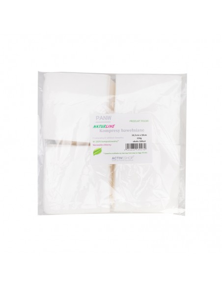 COTTON COMPRESSES NATURLINE 150G 16.5cm x18cm