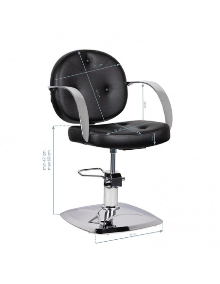 GABBIANO HAIRDRESSING CHAIR ASTI BLACK