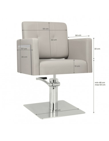 Gabbiano hairdressing chair Bergamo grey