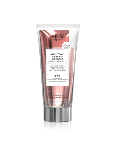 APIS Watermelon refreshment, watermelon body scrub with volcanic lava 200 ml