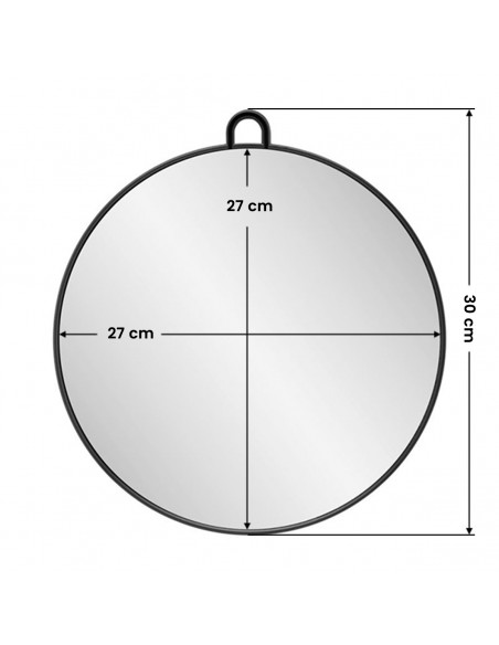 HAIRDRESSER MIRROR ROUND Q-29 BLACK