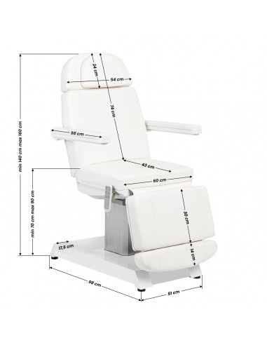COSMETIC CHAIR EXPERT W-16B 3 WHITE MOTORS