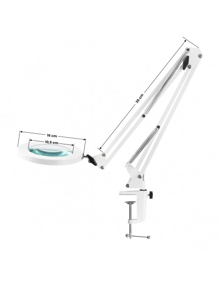 WHITE LED TABLE TOP MAGNIFIER LAMP GLOW 308