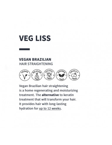 ALTERLOOK PROFESSIONAL VEG LISS Vegan Brazilian hair straightening 120ml + 30ml