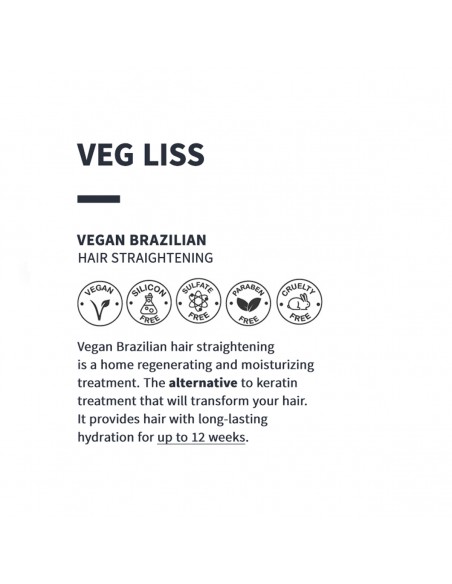 ALTERLOOK PROFESSIONAL VEG LISS Vegan Brazilian hair straightening 120ml + 30ml