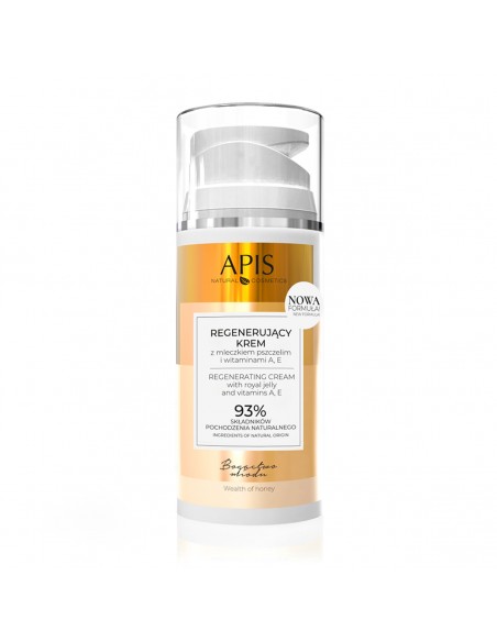 APIS WEALTH OF HONEY, REGENERATING CREAM WITH BEE MILK, VITAMINS A, E 100 ML