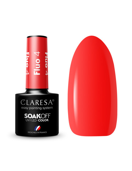 CLARESA Hybrid nail polish FLUO 4 -5g 