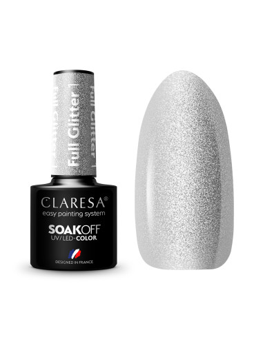 CLARESA Hybrid nail polish FULL GLITTER 1 -5g