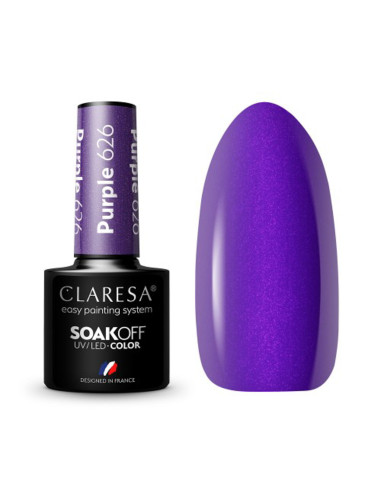 CLARESA Hybrid polish PURPLE 626 -5g